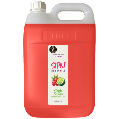 $87 - Cranberry and Lime Cosmopolitan Cocktail Mix - 5L HDPE Jerrican