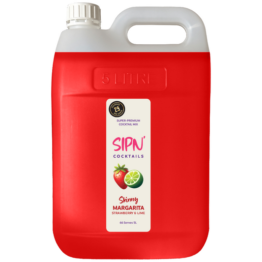 $87 - Strawberry and Lime Margarita Cocktail Mix - 5L HDPE Jerrican